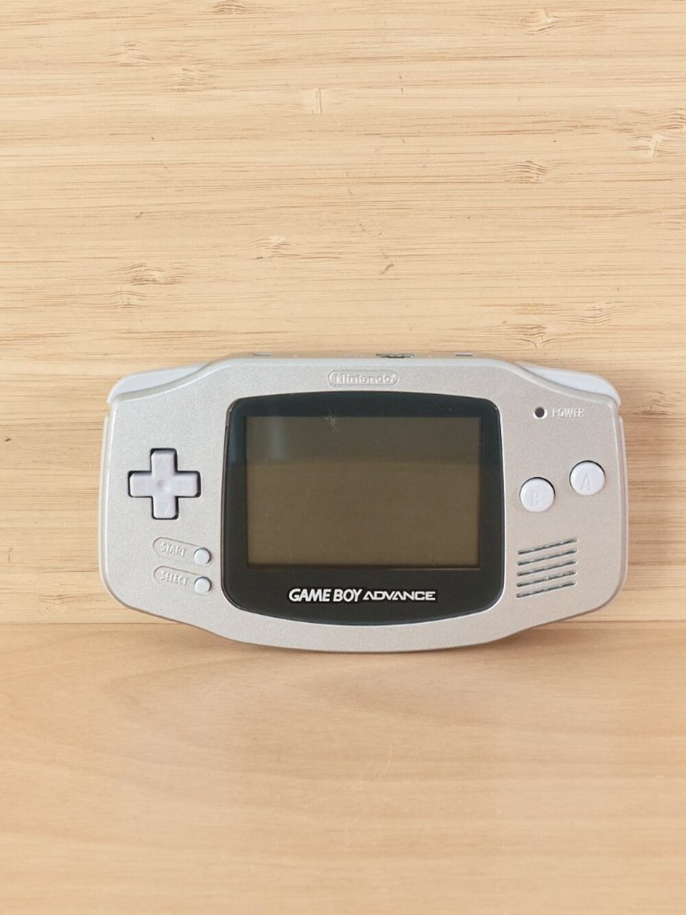 Nintendo Game Boy Advance AGB-001 Silver Handheld Console Tested Working